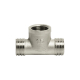 Тройник резьбовой VRT 1/2" x 1/2" x 1/2" нар.-вн.-нар. 15 мм, никель