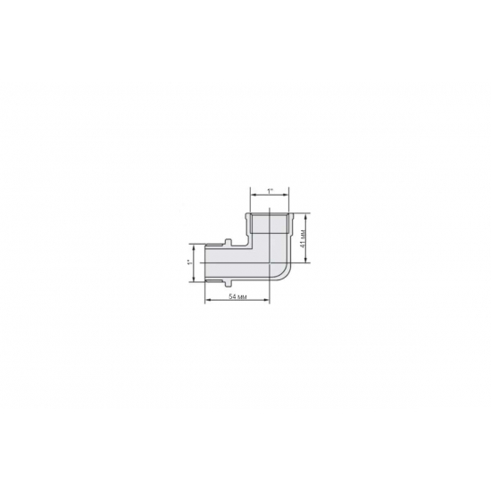 Уголок резьбовой VALTEC 1" x 1" вн.-нар. 25 мм VTr.092.N.0006