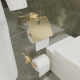 Держатель туалетной бумаги FIXSEN Comfort Gold FX-87010 с крышкой, золото сатин