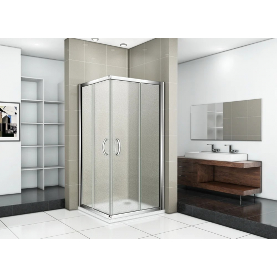 Душевой уголок BAS Good Door Infinity CR-80-G-CH 80x80x185 стекло грейп, профиль хром