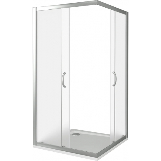 Душевой уголок BAS Good Door Infinity CR-80-G-CH 80x80x185 стекло грейп, профиль хром