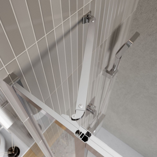 Душевой уголок BelBagno LUCE-AH-22-150/110-C-Cr стекло прозрачное, профиль хром