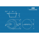 Мойка для кухни керамогранит ULGRAN U-102 круглая, серая (310), 480мм