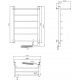 Полотенцесушитель электрический ТРУГОР Браво эл ТЭН 1 ЛЦ4 80x50, с полкой