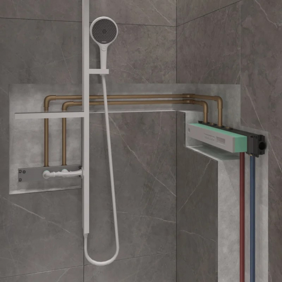 Термостатический смеситель встраиваемый HANSGROHE RainSelect 15380700 для душа, матовый белый
