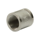 Муфта резьбовая VRT 1/2" x 1/2" латунная 15 мм, никель