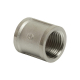 Муфта резьбовая VRT 1/2" x 1/2" латунная 15 мм, никель