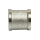 Муфта резьбовая VRT 1/2" x 1/2" латунная 15 мм, никель