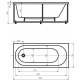 Акриловая ванна АКВАТЕК Оберон OBR160-0000026 160x70 см, с каркасом и фронтальным экраном слив слева