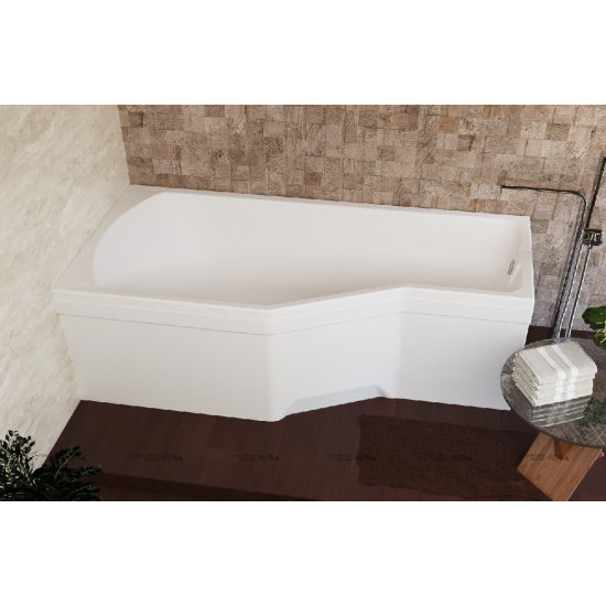 Акриловая ванна 1МАРКА  Convey L 150x75 см, с ножками, асимметричная