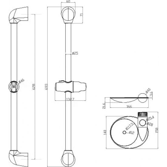 Душевая штанга LEMARK LM8065C хром