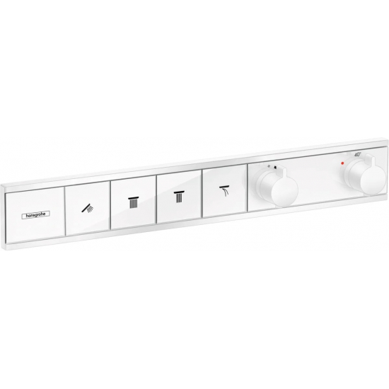 Термостатический смеситель встраиваемый HANSGROHE RainSelect 15382700, С ВНУТРЕННЕЙ ЧАСТЬЮ, белый
