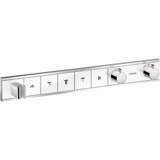 Термостатический смеситель встраиваемый HANSGROHE RainSelect 15358400 для душа, матовый белый, хром