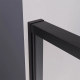 Душевой уголок VECONI Premium Prato 300 SP B-L 170x90 левый, стекло прозрачное, профиль чёрный