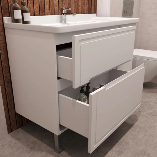 Тумба для комплекта AURA Izabel 100-2 с дверью, напольная, белая