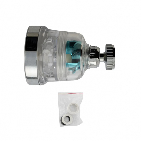 Аэратор САНАКС 108 двухрежимный, прозрачный с голубой вставкой