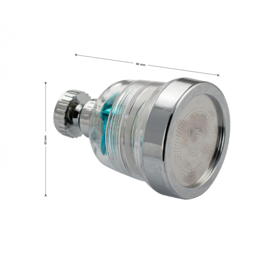 Аэратор САНАКС 108 двухрежимный, прозрачный с голубой вставкой