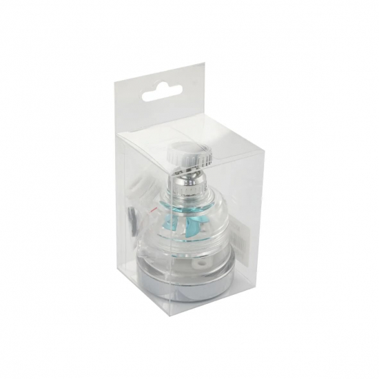 Аэратор САНАКС 108 двухрежимный, прозрачный с голубой вставкой