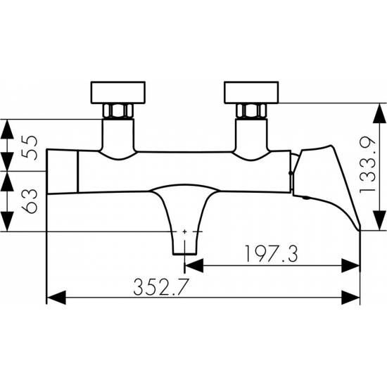 Смеситель для ванны KAISER Calla 71022