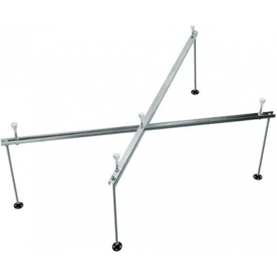 Акриловая ванна 1ACReal Мадрид R 150x95 см, угловая, с каркасом, асимметричная