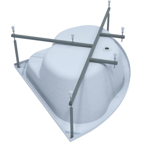 Акриловая ванна 1ACReal ОМР Moscow 150x150 см, угловая, с каркасом, четверть круга