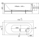 Акриловая ванна 1ACReal ОМР Tokyo Щ0000028760 без опоры 170x75 см
