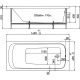 Акриловая ванна 1ACReal Стандарт Гамма 170x70 см, с ножками