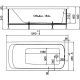 Акриловая ванна 1ACReal Стандарт Гамма Щ0000028734 без опоры 160x70 см
