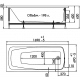 Акриловая ванна 1ACReal Стандарт Лондон 170x70 см, с каркасом