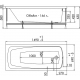 Акриловая ванна 1ACReal Стандарт Лондон Щ0000028735 без опоры 150x70 см