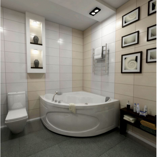 Акриловая ванна 1МАРКА  Afrodita 140x140 см, без опоры