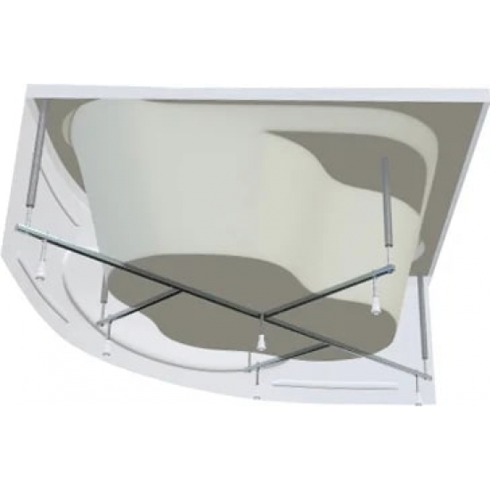 Акриловая ванна 1МАРКА  Afrodita 140x140 см, угловая, с каркасом, для двоих, четверть круга