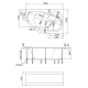 Акриловая ванна 1МАРКА  Aura 150x105 L см, угловая, с каркасом, асимметричная