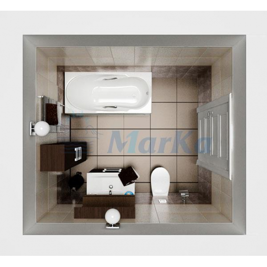 Акриловая ванна 1МАРКА  Calypso 170x75 см, без опоры