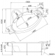 Акриловая ванна 1МАРКА  Catania L 150x105 см, без опоры угловая, асимметричная