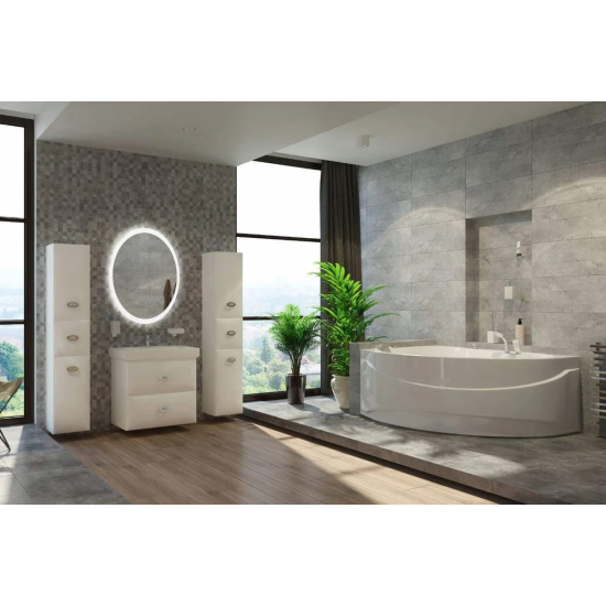 Акриловая ванна 1МАРКА  Catania L 160x110 см, угловая, с каркасом, асимметричная