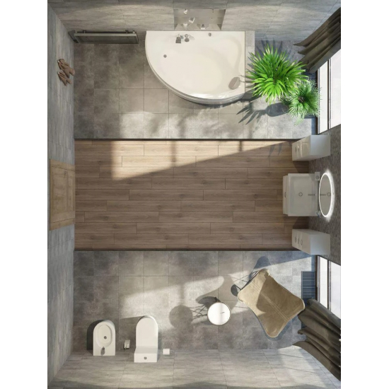 Акриловая ванна 1МАРКА  Catania R 160x110 см, без опоры угловая, асимметричная