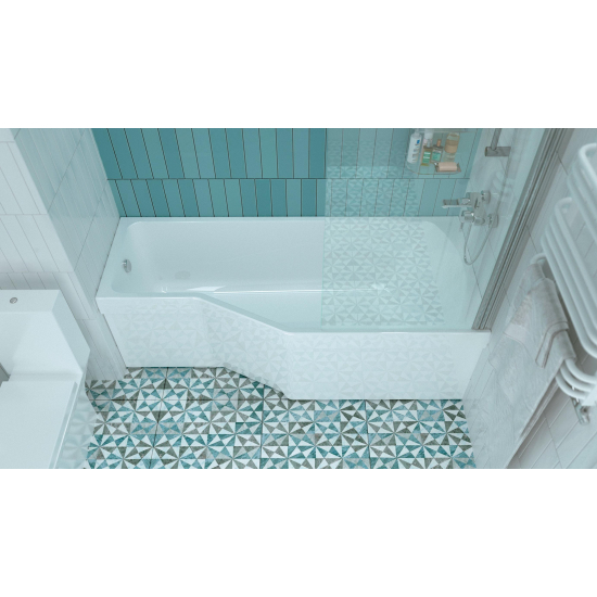 Акриловая ванна 1МАРКА  Convey R 150x75 см, без опоры ассиметричная