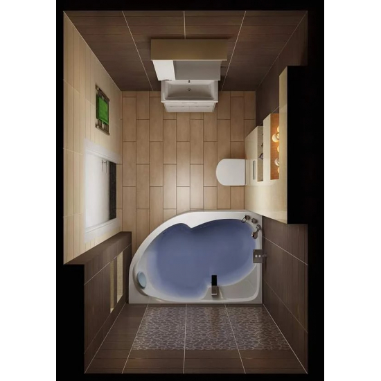 Акриловая ванна 1МАРКА  Diana L 170x105 см, без опоры угловая, асимметричная