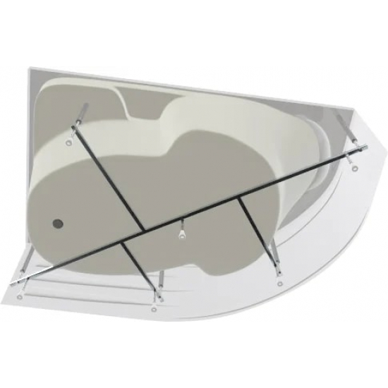 Акриловая ванна 1МАРКА  Diana R 160x100 см, угловая, с каркасом, асимметричная