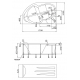 Акриловая ванна 1МАРКА  Diana R 170x105 см, угловая, с каркасом, асимметричная