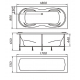 Акриловая ванна 1МАРКА  Dinamika 170x80 см, с каркасом