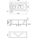 Акриловая ванна 1МАРКА  Elegance 160x70 см, с ножками
