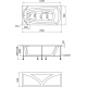 Акриловая ванна 1МАРКА  Elegance 170x70 см, с каркасом