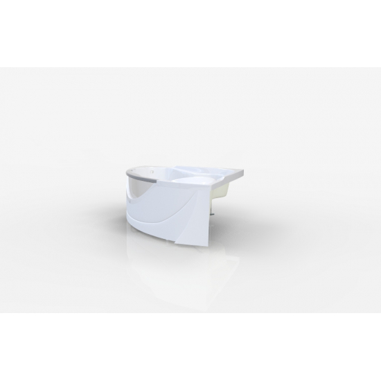 Акриловая ванна 1МАРКА  Grand Luxe 155x155 см, угловая, с каркасом, четверть круга