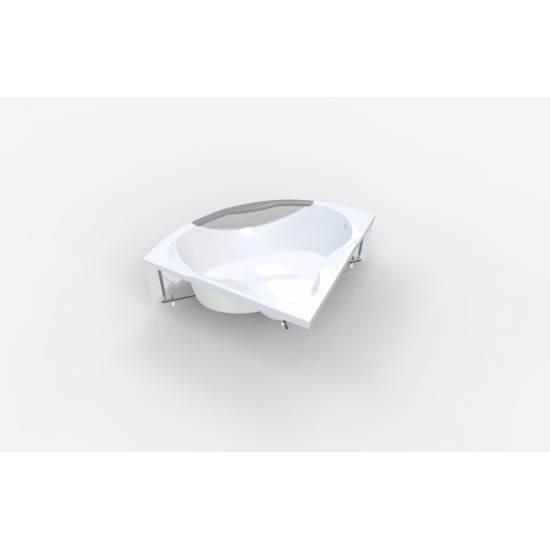 Акриловая ванна 1МАРКА  Grand Luxe 155x155 см, угловая, с каркасом, четверть круга