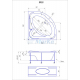 Акриловая ванна 1МАРКА  Ibiza 150x150 см, без опоры угловая