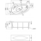 Акриловая ванна 1МАРКА  Julianna R 170x100 см, угловая, с каркасом, асимметричная