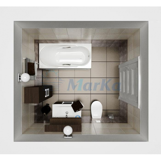 Акриловая ванна 1МАРКА  Medea 150x70 см, с каркасом