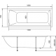 Акриловая ванна 1МАРКА  Modern 180x75 см, с каркасом